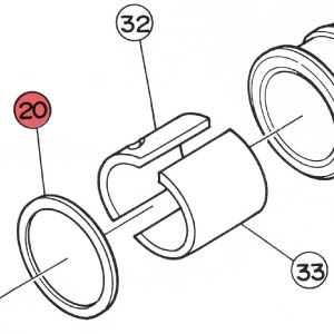 20) Seat (fibre gasket)