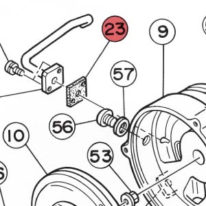 23) Packing (gasket for air pipe)