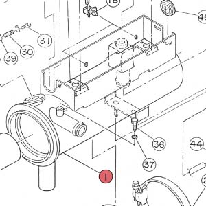 1) Heat exchanger assembly