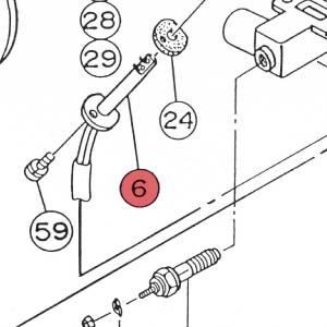 6) Flame sensor assembly