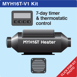 MYH16T Vehicle + 7-day LCD Timer + 1 hot air outlet