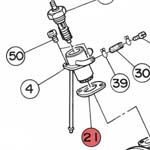 21) Packing (glow plug boss gasket)