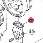 22) Packing (gasket for air inlet)