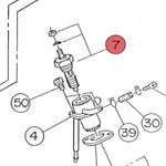 7) Glow plug assembly