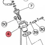 4) Glow plug boss assembly