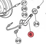 6) Flame sensor assembly 12V