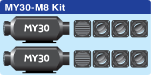 2 x MY30 Marine + 8 hot air outlets