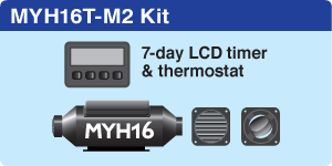 MYH16T Marine + 7-day LCD Timer + 2 hot air outlets